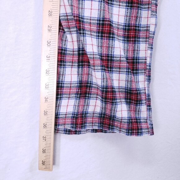 Lauren Ralph Lauren Red Plaid Cotton Flannel Sleepwear Pajama Top n Pants Set XL - Picture 14 of 16